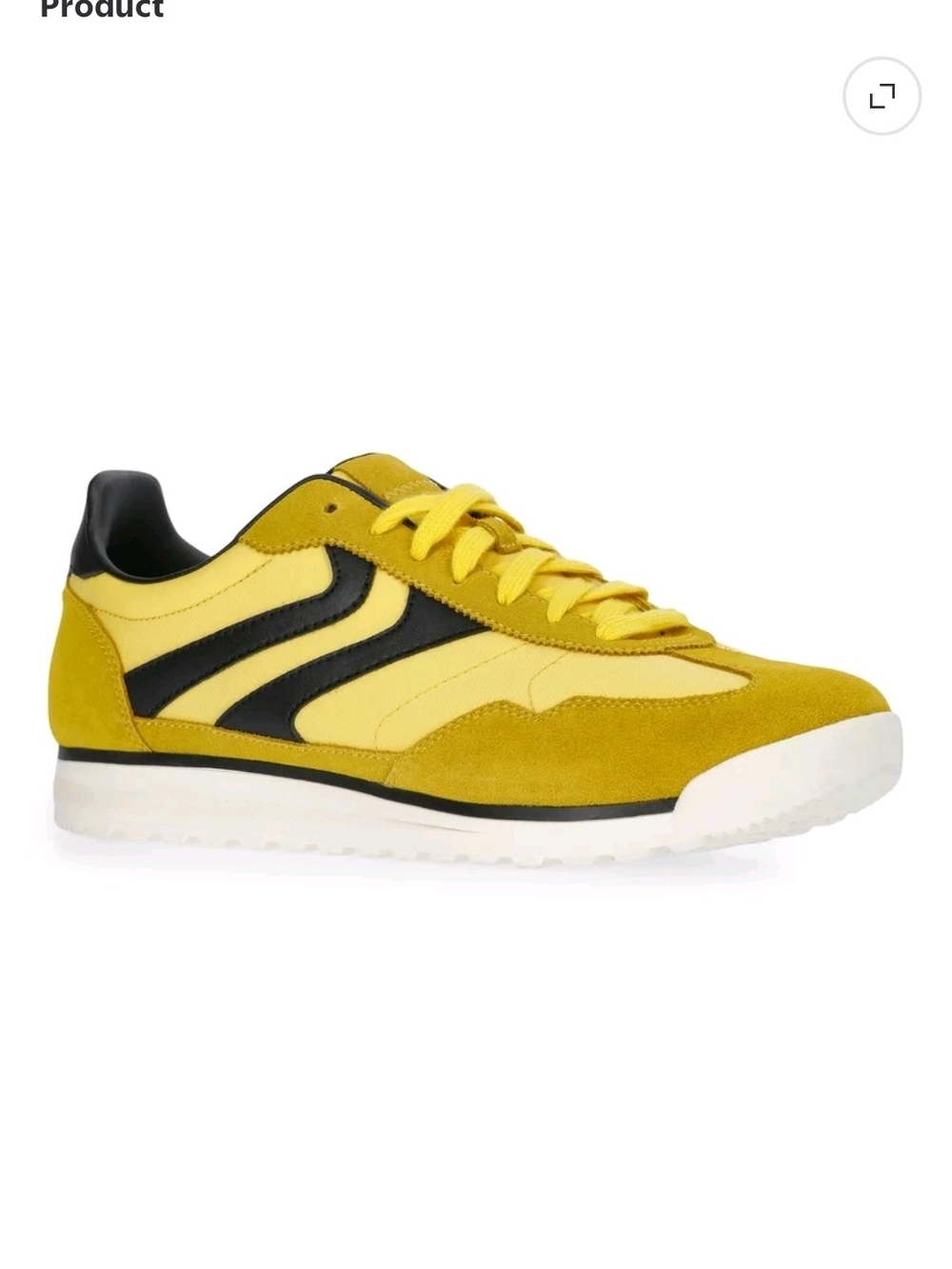 No Boundaries Yellow and Black Men's Low-Top Sneakers Athletic